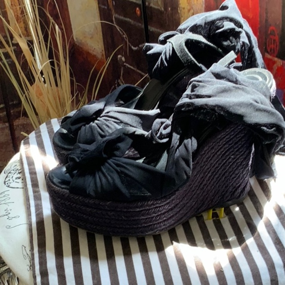 Fendi Clogs With Wrap Around Tie - image 2